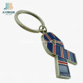 Alliage de cadeau promotionnel en gros d&#39;émail fait sur commande d&#39;écharpe Keychain